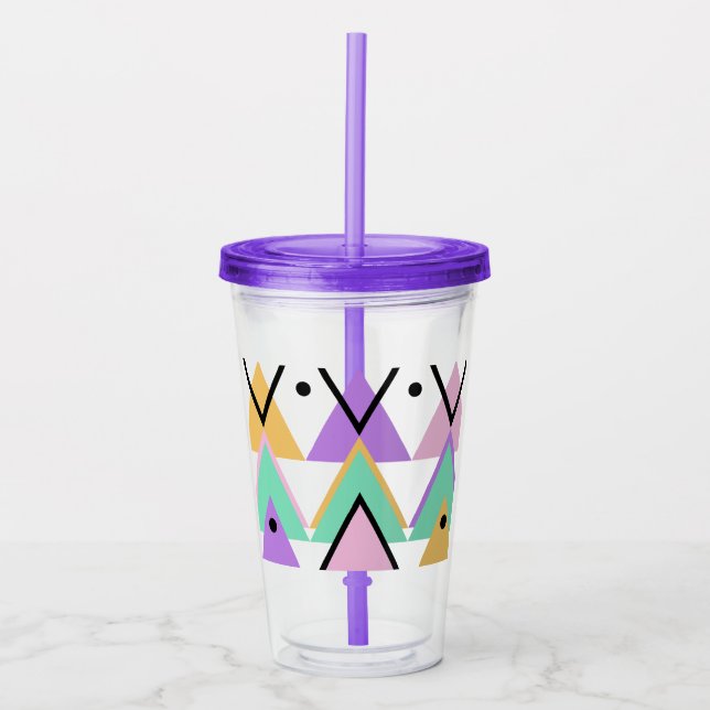 Nätt vårsugrörkopp take away mugg (Framsida)