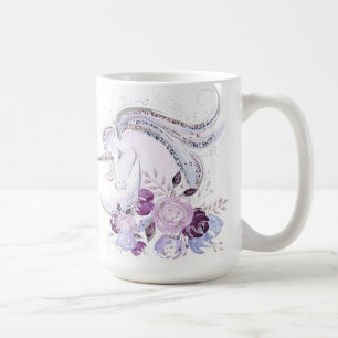 Nätt vattenfärgUnicornDuo 1 Kaffemugg