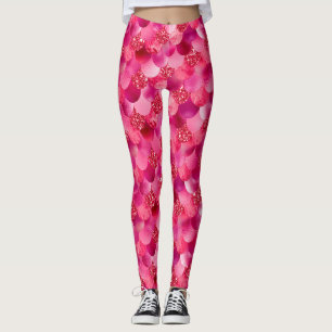 Nätt vibrerande skuggar av Pinkssjöjungfru Leggings