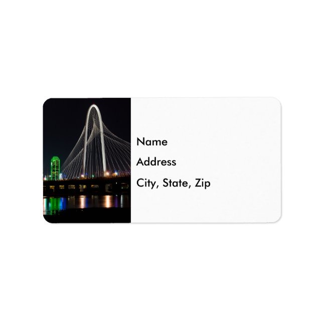 Natt vid Hunt Backe-adressetikett Adressetikett (Framsidan)