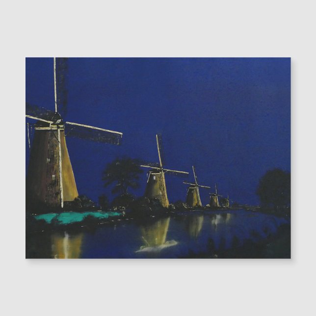 Natt vid Kinderdijk (Framsida)