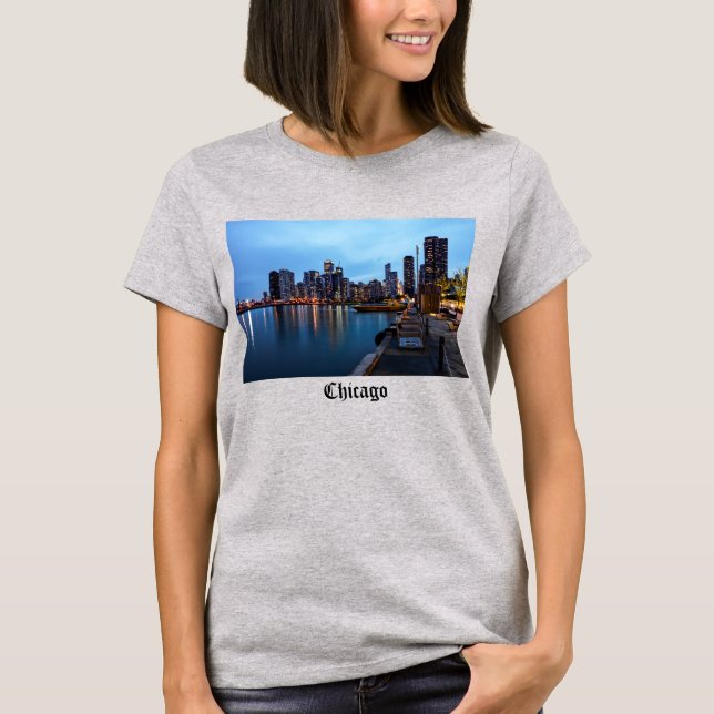 Natt vid marinpir T-Shirt (Framsida)