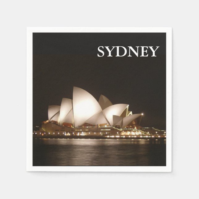 Natt vid Opera Cocktail Napkin Pappersservett (Framsidan)