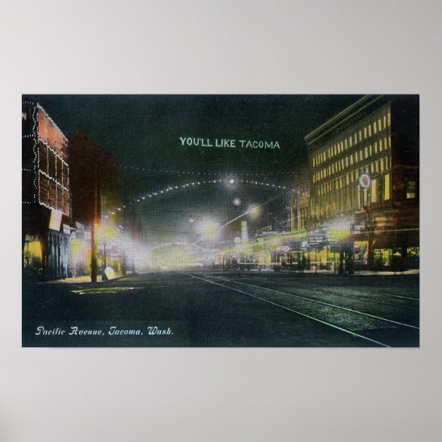 Natt View of Pacific Avenue Poster (Framsidan)