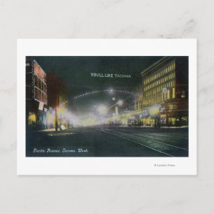 Natt View of Pacific Avenue Vykort