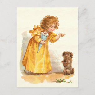 Nätt vintage Frances Brundage lite Goldilocks Vykort