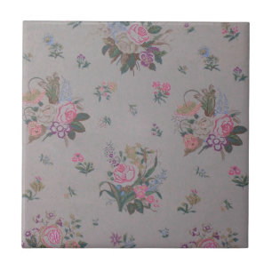 Nätt vintageblommigt kakelplatta