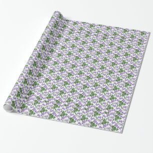 Nätt Violets som slår in papper för att skrädd Presentpapper