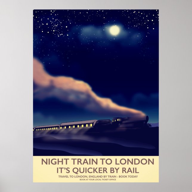Nattåg till London. Poster (Framsidan)