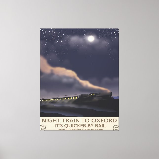Nattåg till Oxford Canvastryck (Framsida)