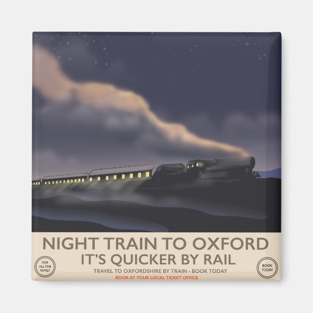 Nattåg till Oxford Magnet (Framsidan)