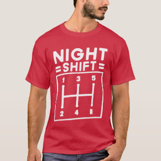 Nattarbetande bilkillen skämt Roligt present Rolig T Shirt