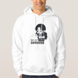 Nattarbetande Överlevande Relaterbar Chibi-Sjukskö Hoodie