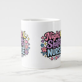 Nattarbetande Sjuksköterska Nyckelring | Söt Sjuks Jumbo Mugg