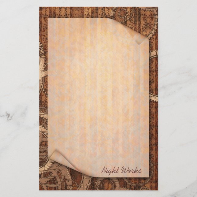 Nattarbeten - Steampunk brevpapper (Framsida)