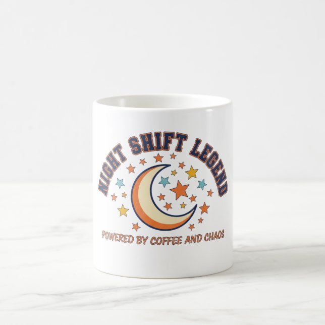 Nattarbeteslegend Retro kaffe och kaos Vintage  Kaffemugg (Center)