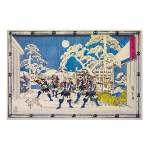 Nattattack Utagawa Hiroshige Fototryck