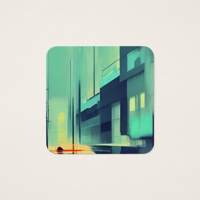 Nattazure Street Fyrkantigt Visitkort (Framsida)