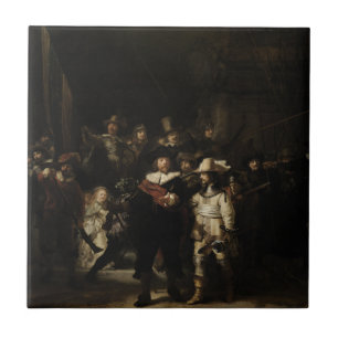 Nattbevakning av Rembrandt van Rijn Kakelplatta