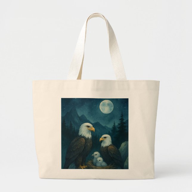 Nattbevakning - Eagle-familjen under stjärnorna Jumbo Tygkasse (Framsidan)