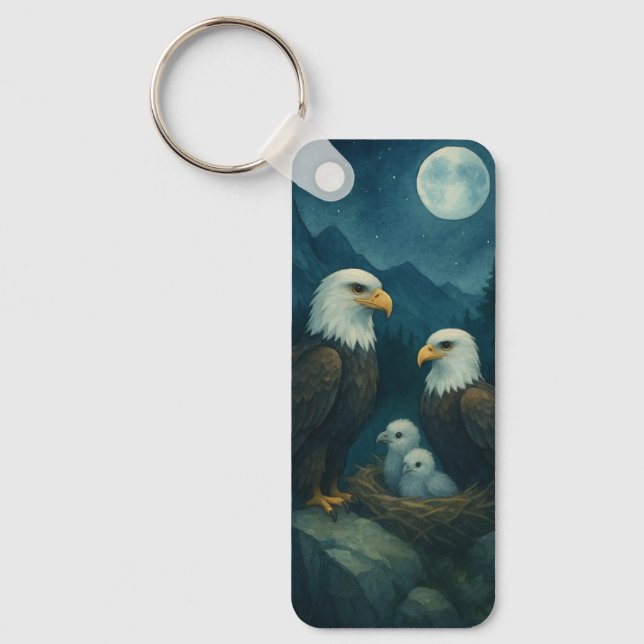 Nattbevakning - Eagle-familjen under stjärnorna Nyckelring (Framsida)