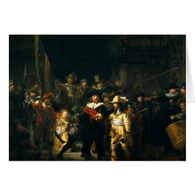 Nattbevakningen - Rembrandt OBS Kort (Framsidan Horizontal)