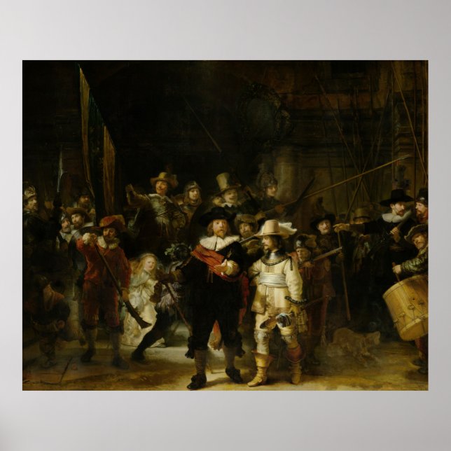 Nattbevakningen, Rembrandt van Rijn Poster (Framsidan)