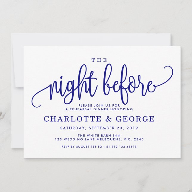 Nattblått natten före inbjudan (Framsida)