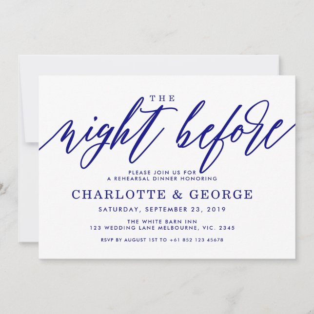 Nattblått natten före inbjudan (Framsida)