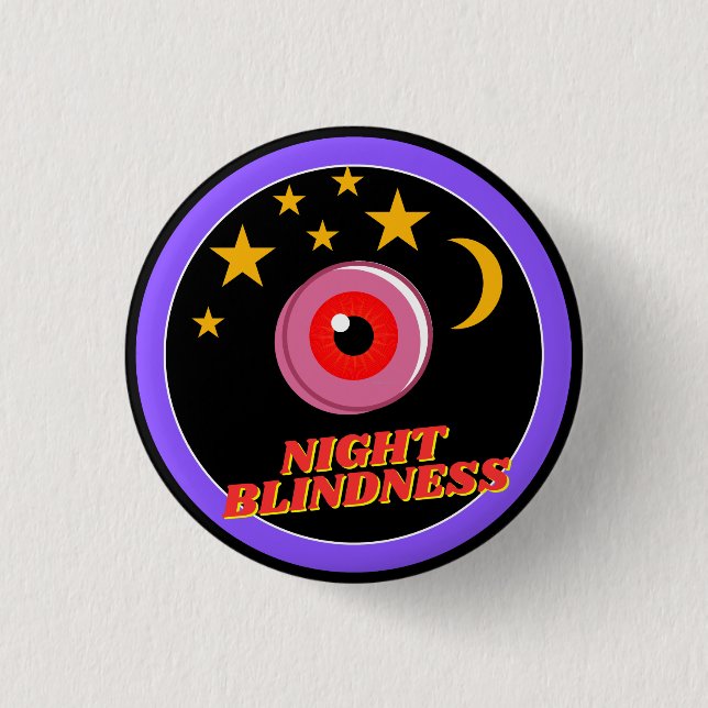 nattblindhet - svart knapp (Framsida)