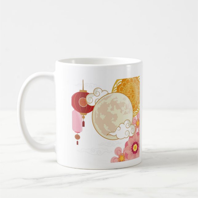 Nattblommande blommor kaffe kaffemugg (Vänster)