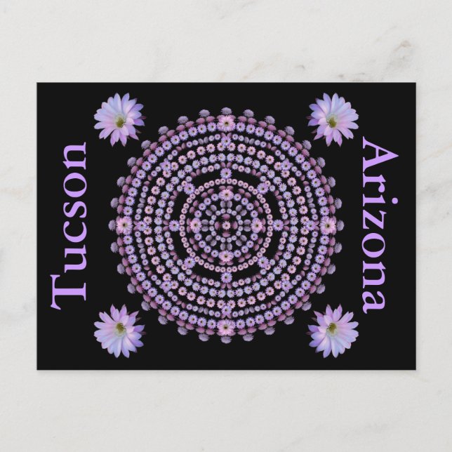Nattblommande Mandala vykort (Framsida)