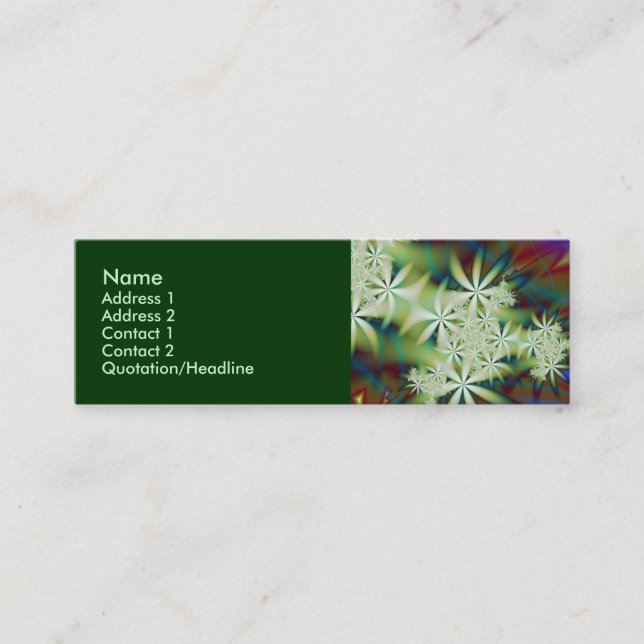 Nattblommor 2 mini visitkort (Framsida)