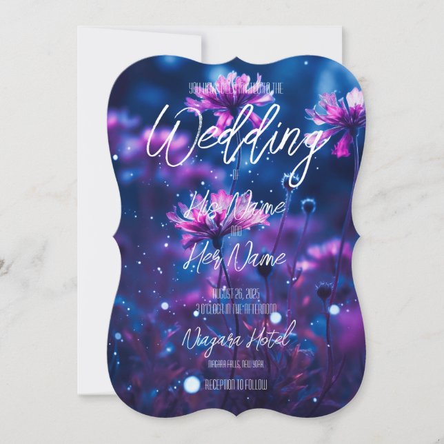 Nattblommor ett inbjudningar (Framsida)