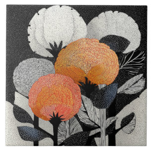 Nattblomning på den röda planeten #2 kakelplatta