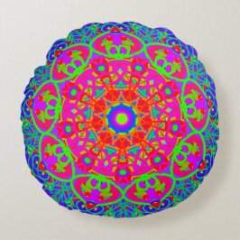 Nattblooming blommande Mandala Boho Reversible Rund Kudde