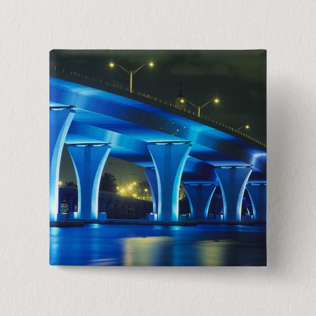 Nattbro vid Port of Miami, Florida Knapp (Framsida)