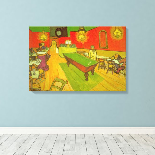 Nattcafé av Vincent van Gogh Canvastryck (Insitu (trägolv))