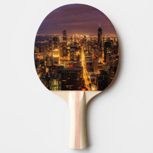 Nattcityscape av Chicago Pingisracket