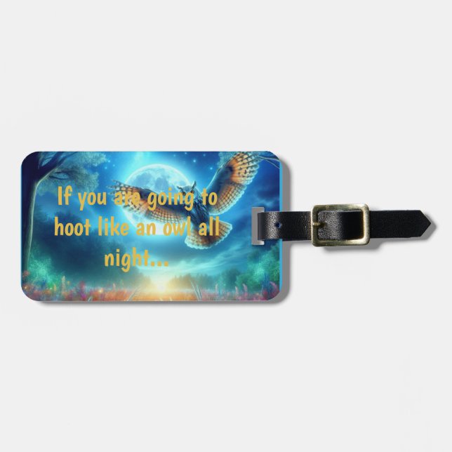 Nattdag Uggla och morgondag, helgdagar Bagagebricka (Horisontell Framsida)