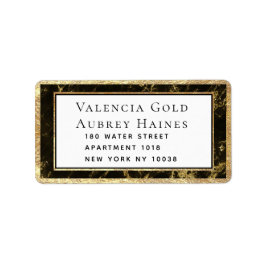 Nattdagar i Granite & Guld Bröllop OSA kuvert Adressetikett