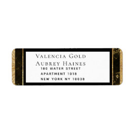 Nattdagar i Granite & Guld Bröllop Returadress Returadress Etikett