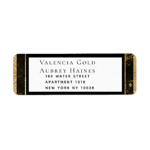 Nattdagar i Granite & Guld Bröllop Returadress Returadress Etikett