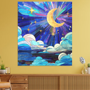 Nattdagen Himmel - Digital Art Mosaic Canvastryck