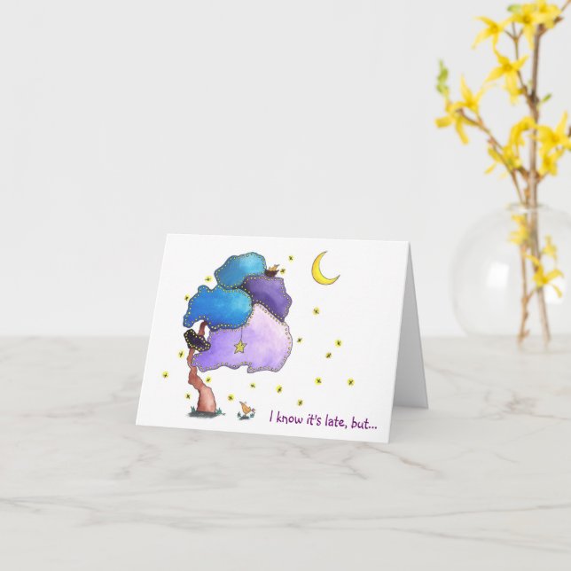 Nattdagen Ljus, Belet Birthday Kort (Gul blomma)