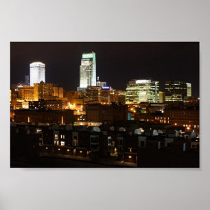 Nattdagen Ljus i Omaha Poster