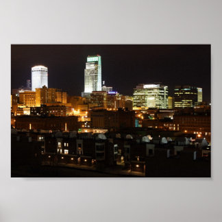 Nattdagen Ljus i Omaha Poster