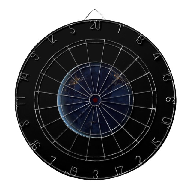 Nattdagen Ljus på planeten jorden (Westerna halvkl Darttavla (Framsidan)