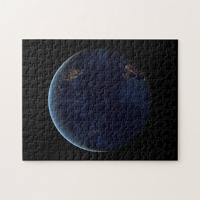 Nattdagen Ljus på planeten jorden (Westerna halvkl Pussel (Horisontell)