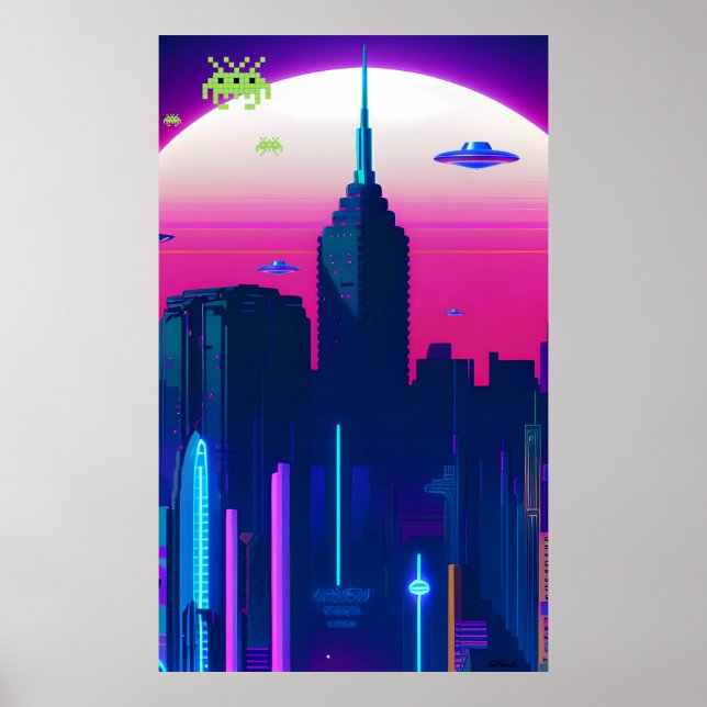 Nattdagen Vinkarare och Vapor Daze Poster (Framsidan)